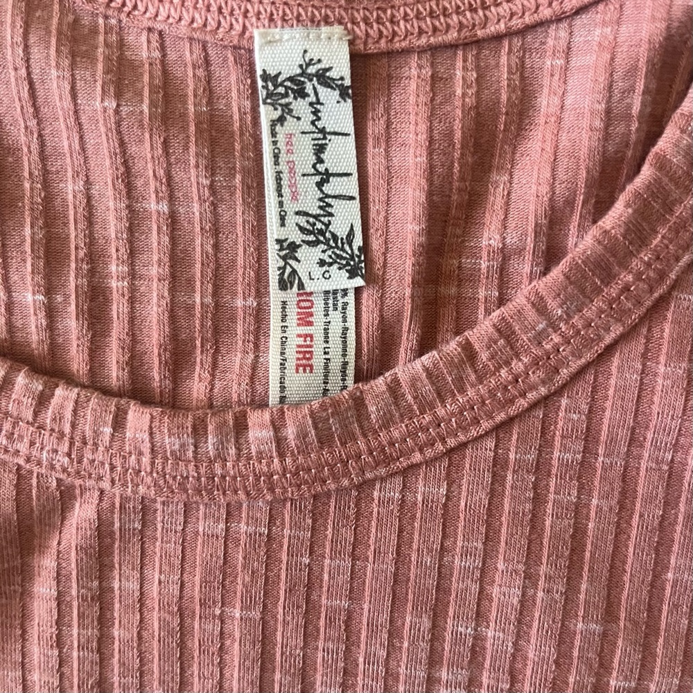 Free People Secret Sides Blush Pink Bodysuit - Picture 9 of 9